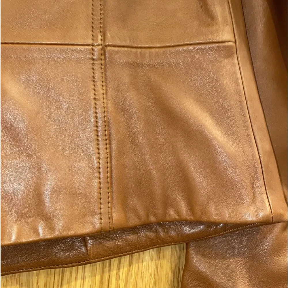 REISS Blair Leather Biker Jacket - Picture 8 of 12